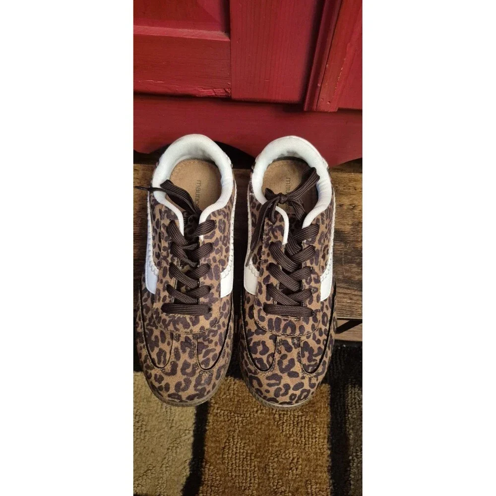 New Maurices 8.5 M SuperCush Demi Leopard Lace Up Sneakers Animal Print